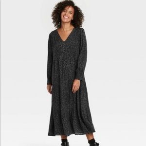 NWOT Long Sleeve Leopard Maxi